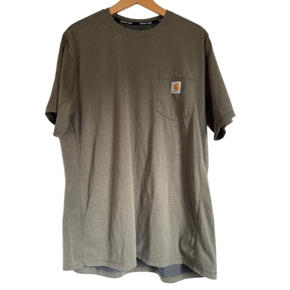Carhartt Men's Relaxed Fit Force Cotton T-Shirt‎ Olive Green - Size Large